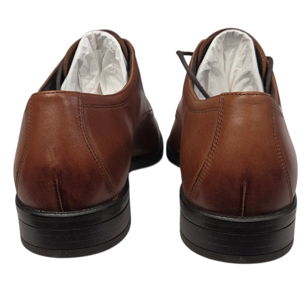 Cole Haan Cap Toe Oxford Dress Shoes Mens 8 Brown British Tan Leather Modern NEW - Picture 7 of 8
